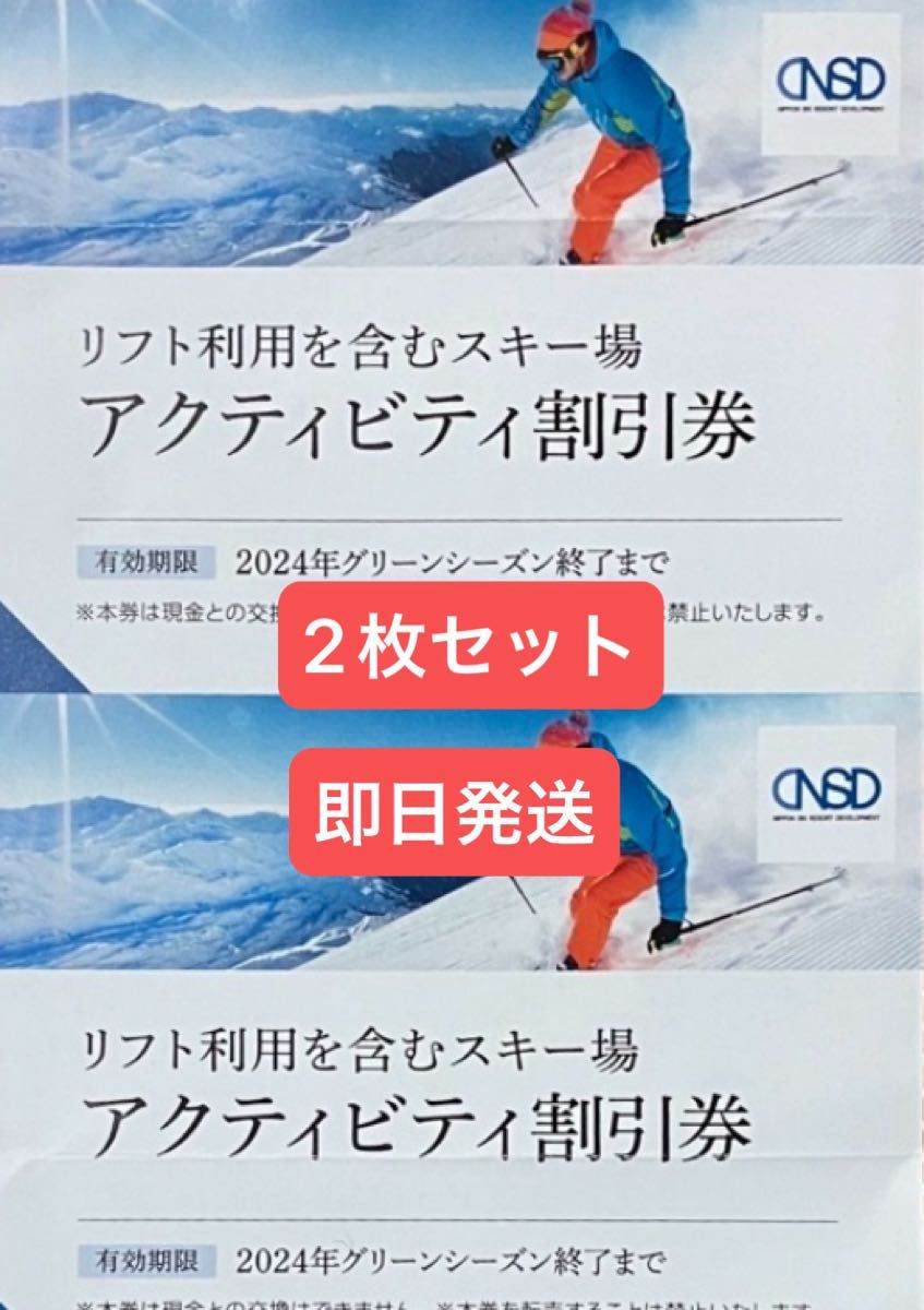 日本駐車場開発 スキー アウトドア アクティビティ割引券 - その他