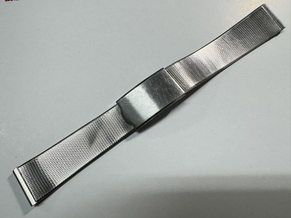 BAMBI 腕時計のベルト 18mm幅 中古 バンビ ブレス バンド ベルト ステンレスベルト ブレスレット stainless steel bracelet 94-1の画像2
