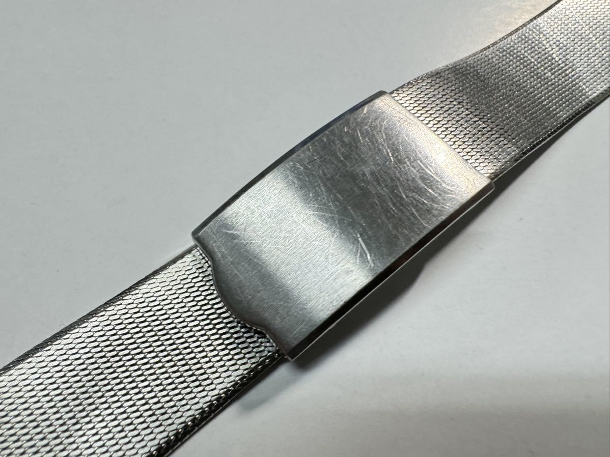BAMBI 腕時計のベルト 18mm幅 中古 バンビ ブレス バンド ベルト ステンレスベルト ブレスレット stainless steel bracelet 94-1の画像1