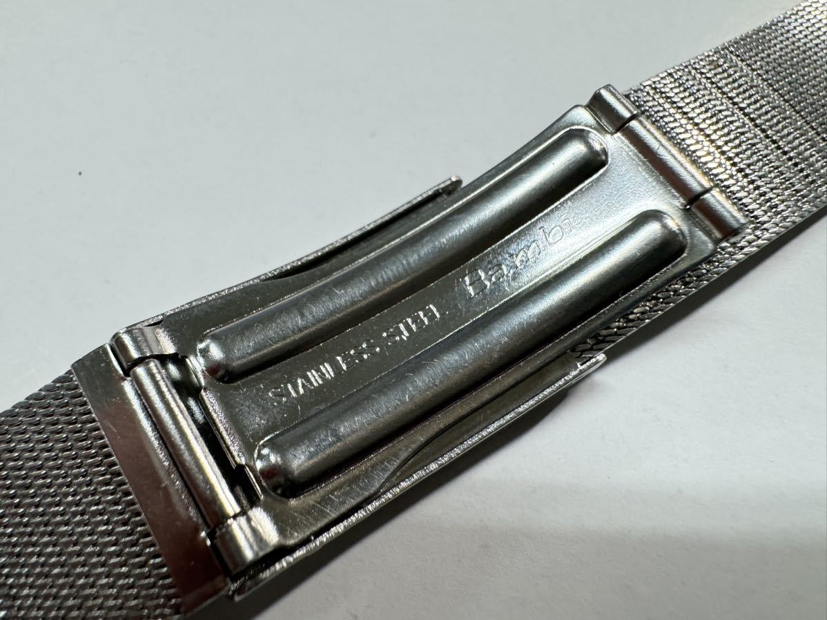 BAMBI 腕時計のベルト 18mm幅 中古 バンビ ブレス バンド ベルト ステンレスベルト ブレスレット stainless steel bracelet 94-1の画像6
