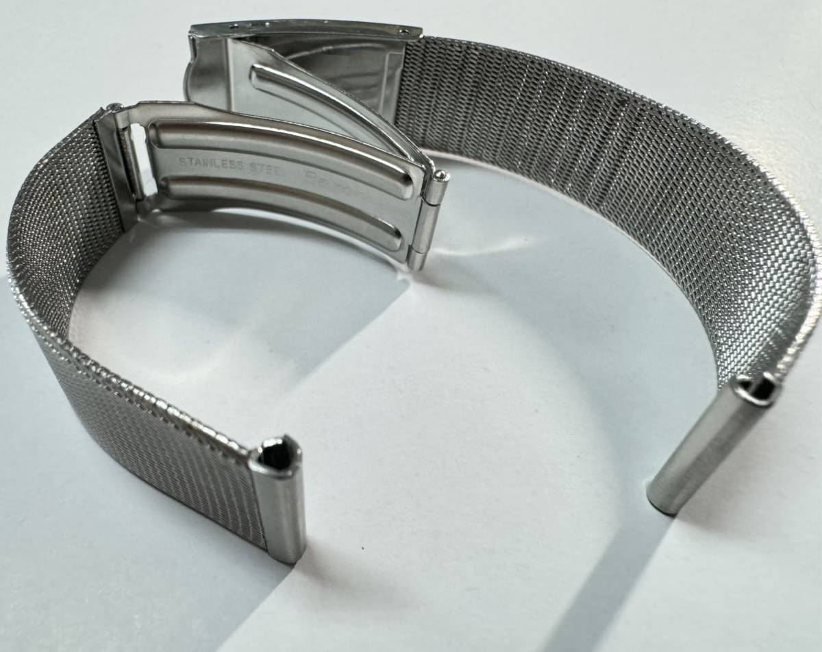 BAMBI 腕時計のベルト 18mm幅 中古 バンビ ブレス バンド ベルト ステンレスベルト ブレスレット stainless steel bracelet 94-1の画像10