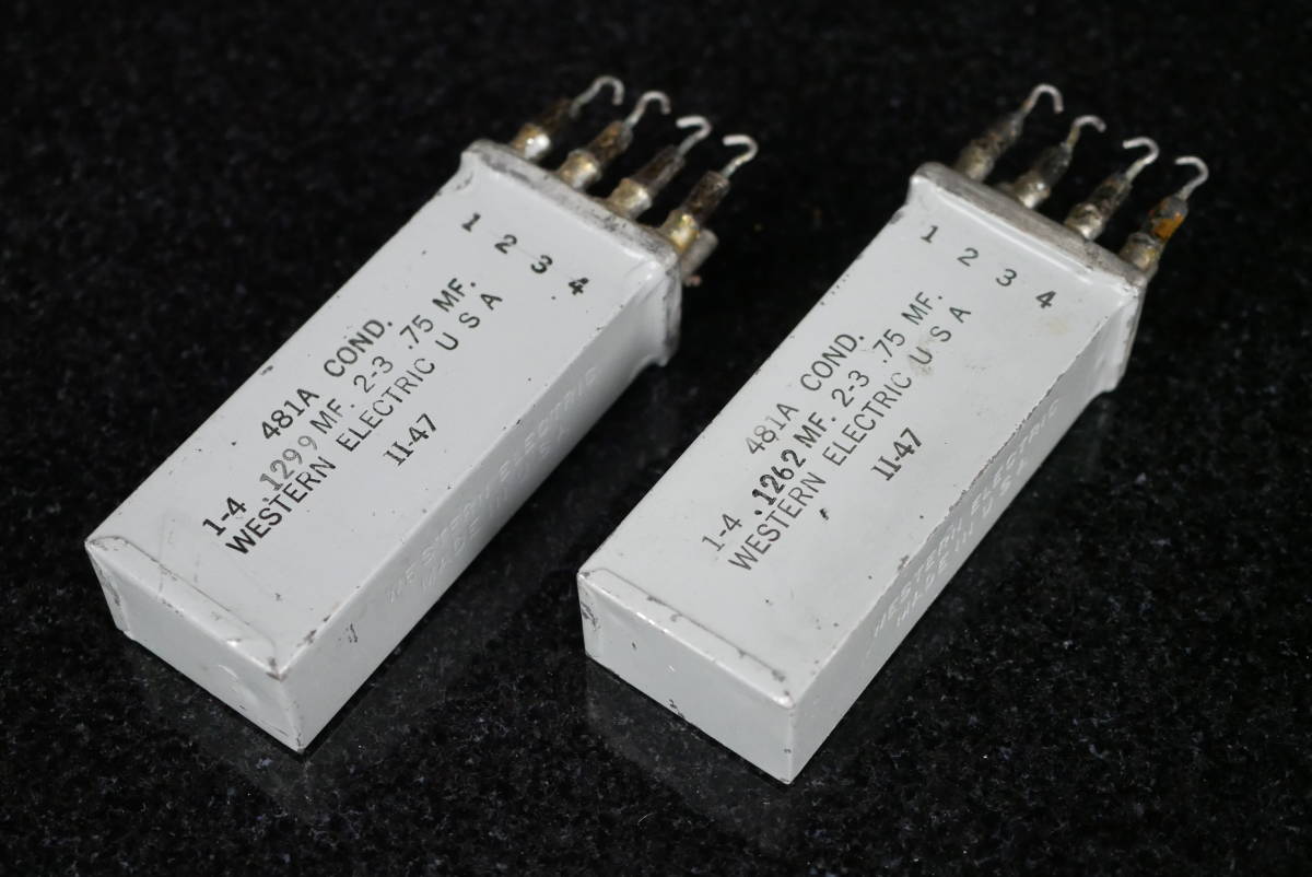 Western Electric ウエスタン・エレクトリック 481A コンデンサー 0.7MF/0.13MF ネットワークやアンプの作成等にどうぞ！ 未使用品。 ペア_画像1