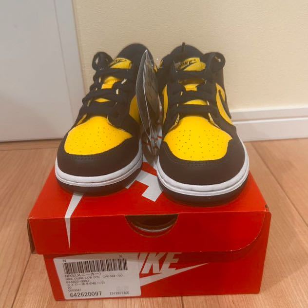 新品 ナイキ ダンク ロー ミシガン NIKE DUNK LOW TED MICHIGAN VARSITY MAIZE CW1588-700 US1Y 20cm_画像1