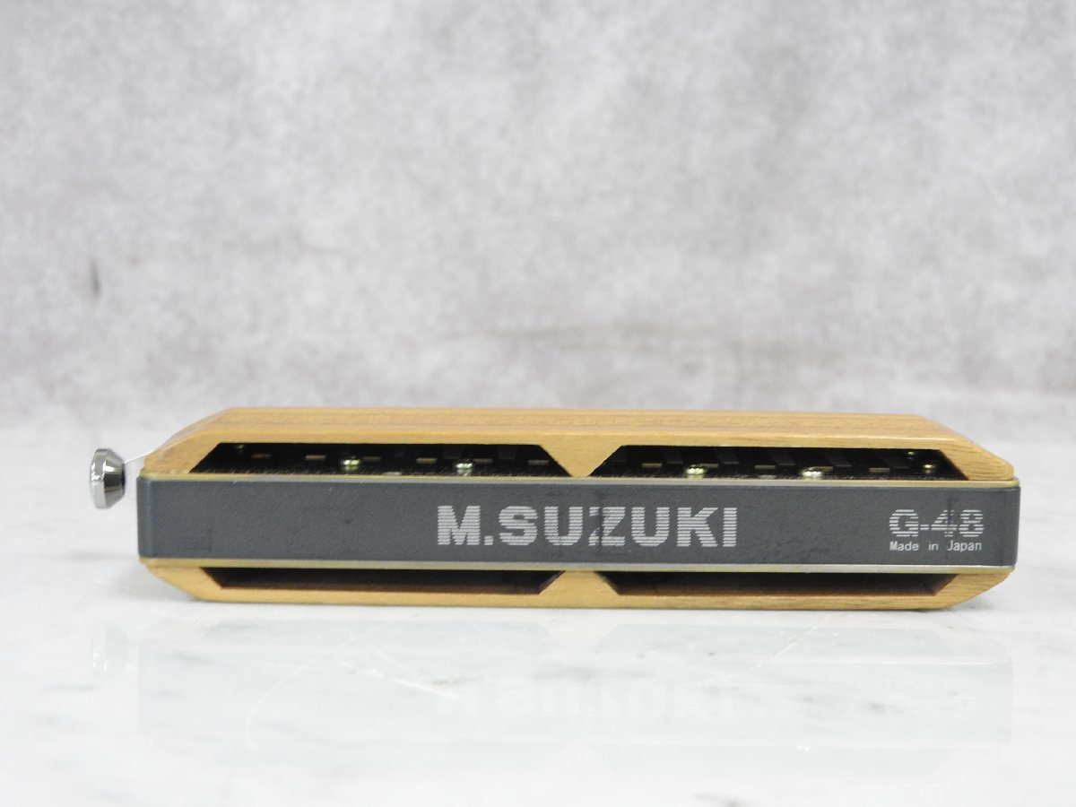 ☆ M.SUZUKI スズキ スライド式クロマチックハーモニカ G-48 ケース付き ☆中古☆_画像2