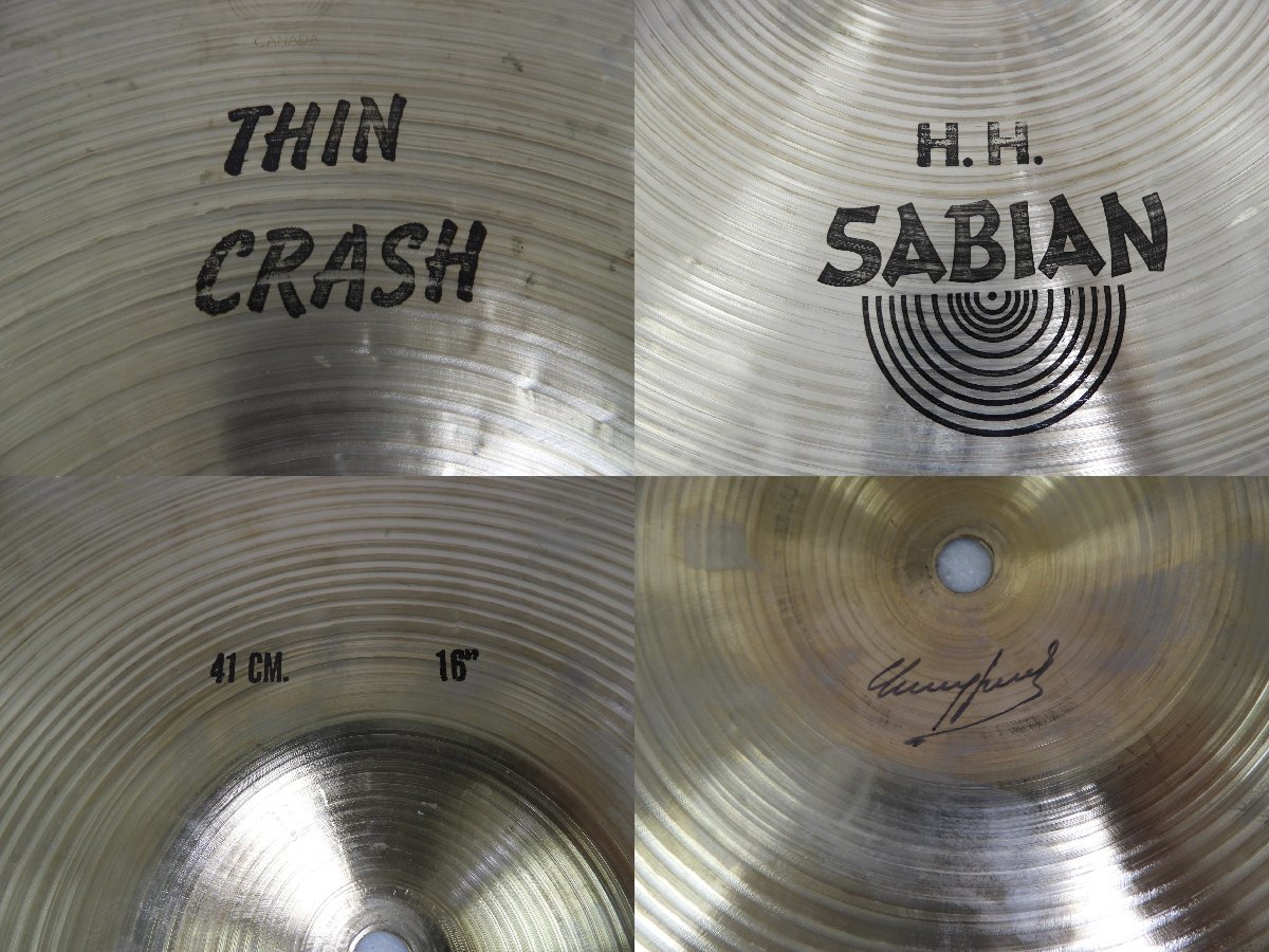 ☆ SABIAN セイビアン H.H. THIN CRASH 16/41cm クラッシュシンバル ☆中古☆_画像9