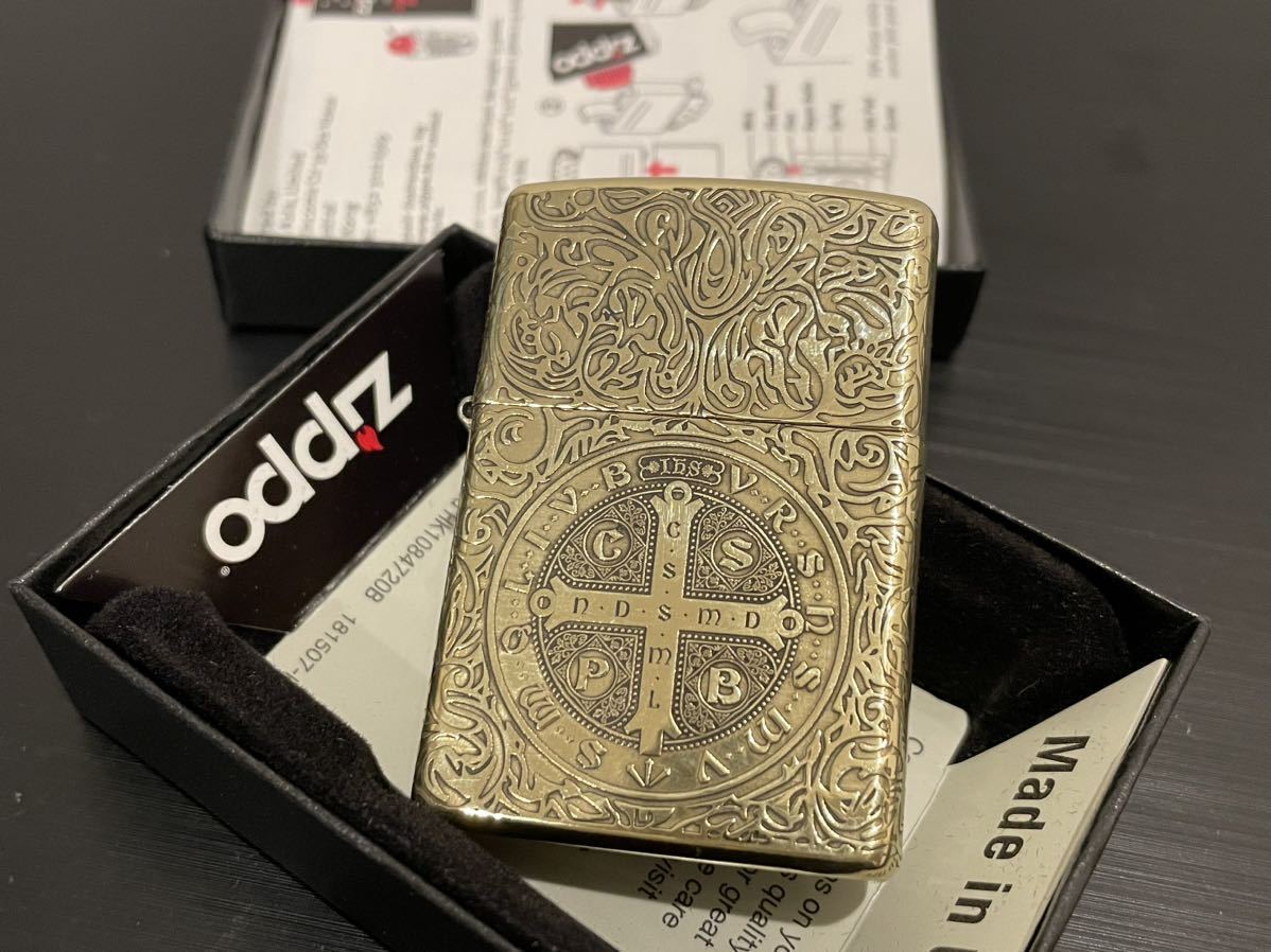 1円 未使用 コンスタンティン ライター ZIPPO 喫煙グッズ ジッポー 6面刻印 オイルライター 真鍮製 新品 ゴールド_画像1