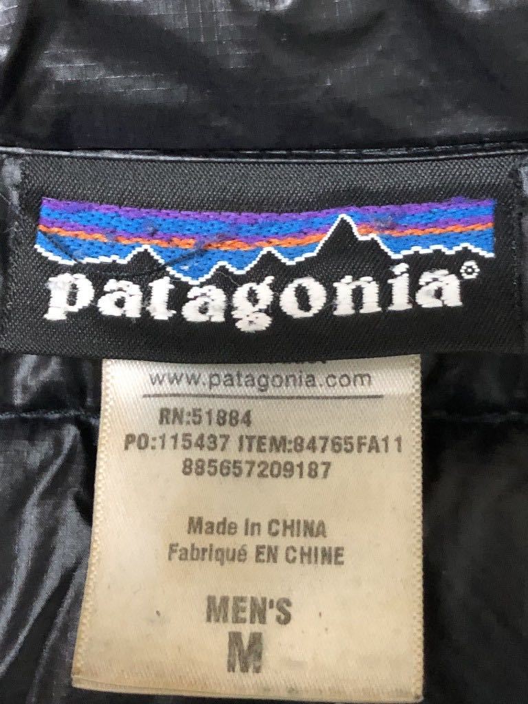 ◆patagonia パタゴニア ウルトラライトダウンフーディ メンズМサイズ ブラック　チューブキルト 84765FA11_画像9