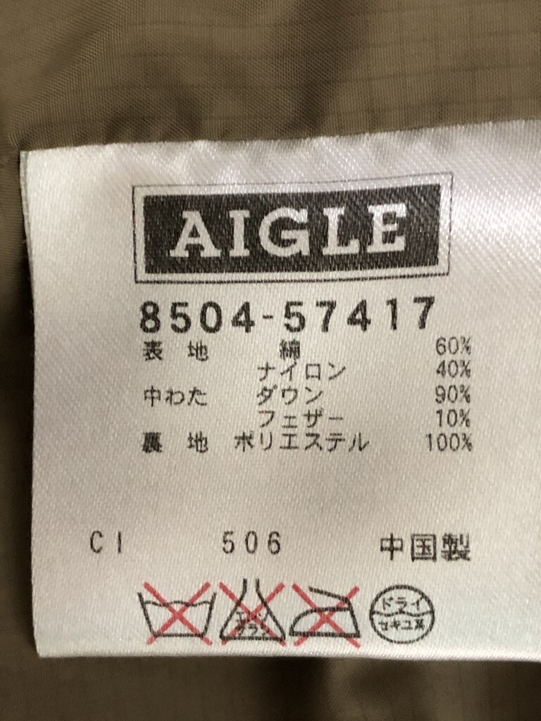 ◆AIGLE エーグル 60/40クロス ダウンベスト L　ダウン90　アウトドア_画像9