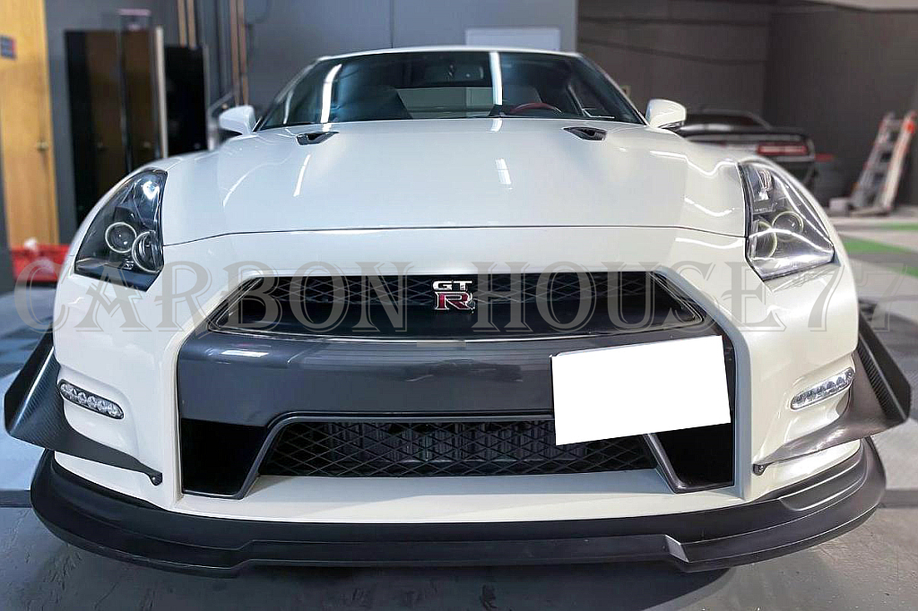 ★NISSAN GTR GT-R R35 MY11-15専用 カーボンフロント カナード K型 2010/11-2016/06《左右ワンセット》☆_画像2