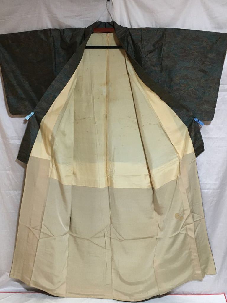 大島紬2枚セット　女性着物　和装　和服　リメイク材料　生地　ハンドメイド　古布　_画像5