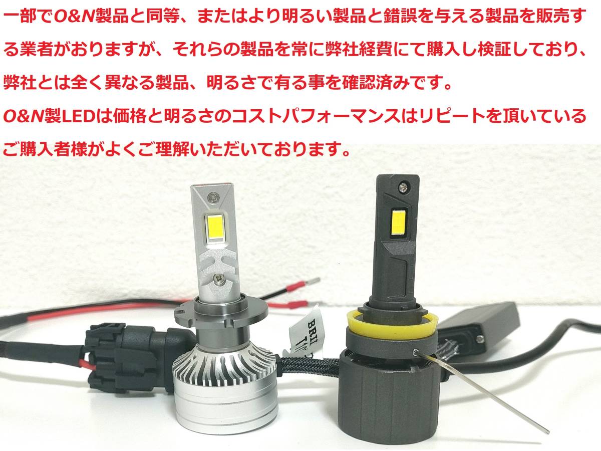 在庫僅少 アウトレット H4【本物はこちら・動画を確認】純正HID比420W O&N 最新型 PLATINUM 世界一明るいLED 64,500LM H4 _画像10