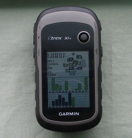 GARMIN ガーミン ハンディGPS etrex30x 日本語メニュー変換済み 地図３種類付き _衛星番号255がみちびき。