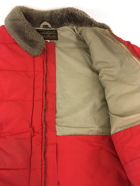 古着 70s Eddie Bauer 防寒 ムートン ボア キルティング ユーコン ダウン ジャケット コート 40_画像5