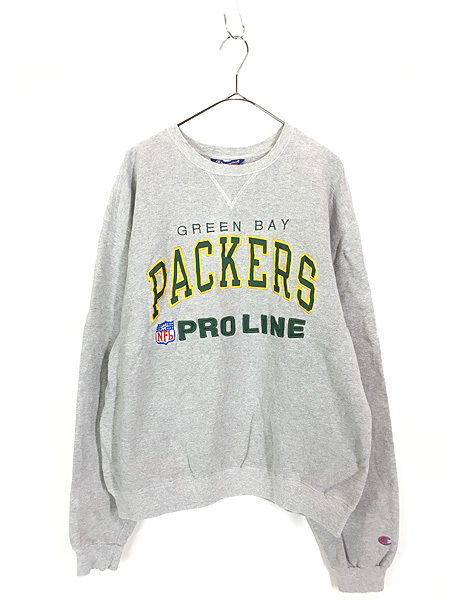 古着 00s Champion NFL Green Bay Packers パッカーズ 刺しゅう スウェット トレーナー L 古着