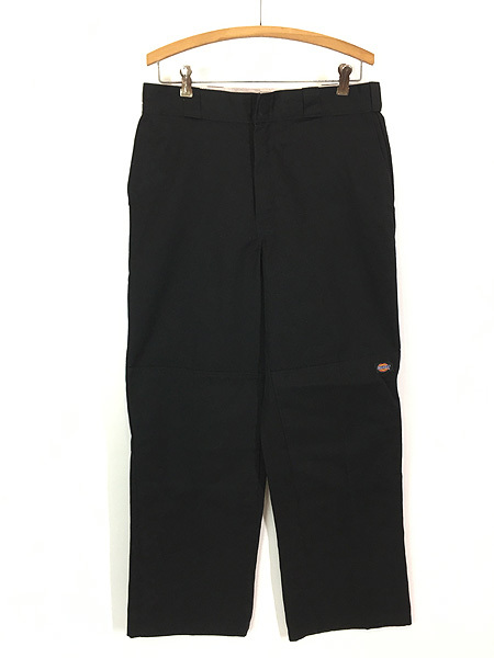 古着 00s Dickies Wニー 5ポケット コットンツイル ワーク チノ パンツ チノパン ストレート 黒 W34 L31 古着