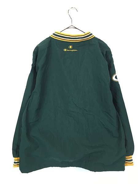 古着 90s Champion NFL Green Bay Packers パッカーズ プルオーバー ナイロン ジャケット XL 古着_画像3