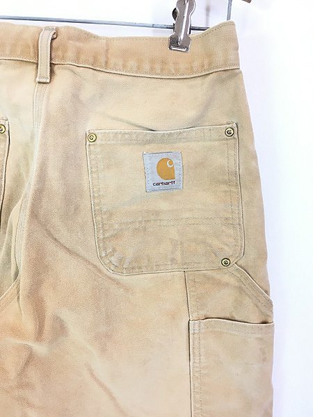 古着 90s Carhartt ブラウン ダック Wニー ペインター ワーク パンツ W30 L29 古着_画像4