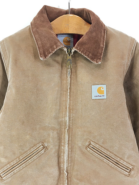  Kids б/у одежда 80s Carhartt красный стеганое полотно подкладка Brown Duck te Toro ito жакет карман нет 5 лет ранг б/у одежда 