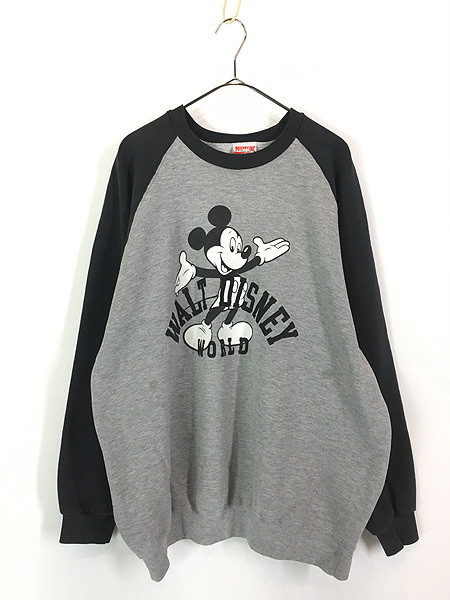 古着 90s USA製 Disney Mickey ミッキー BIG プリント スウェット トレーナー XXL 古着_画像1