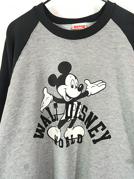 古着 90s USA製 Disney Mickey ミッキー BIG プリント スウェット トレーナー XXL 古着_画像2