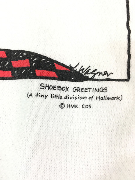 古着 80s USA製 SHOEBOX クリスマス メッセージ スウェット トレーナー XL 古着_画像5