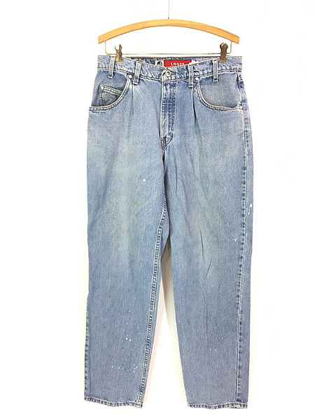 古着 90s USA製 Levi's Silver Tab 「Loose」 ブルー デニム パンツ ジーンズ ルーズ W33 L32 古着