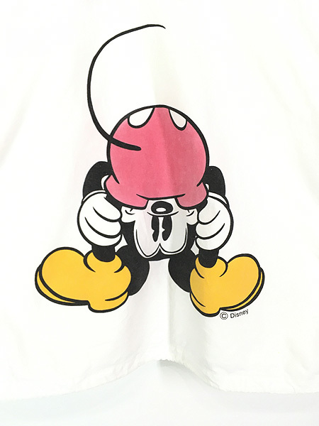 古着 90s Canada製 Disney Mickey ミッキー 両面 プルオーバー コットン ジャケット パーカー L 古着_画像4