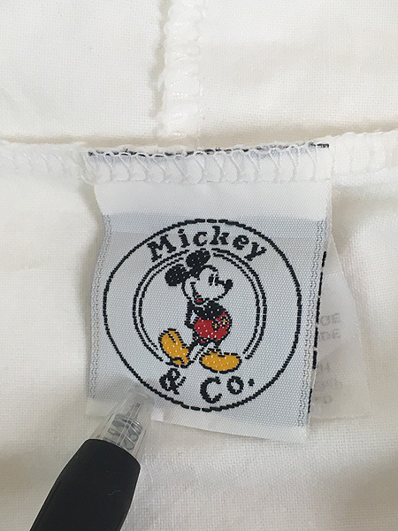 古着 90s Canada製 Disney Mickey ミッキー 両面 プルオーバー コットン ジャケット パーカー L 古着_画像9