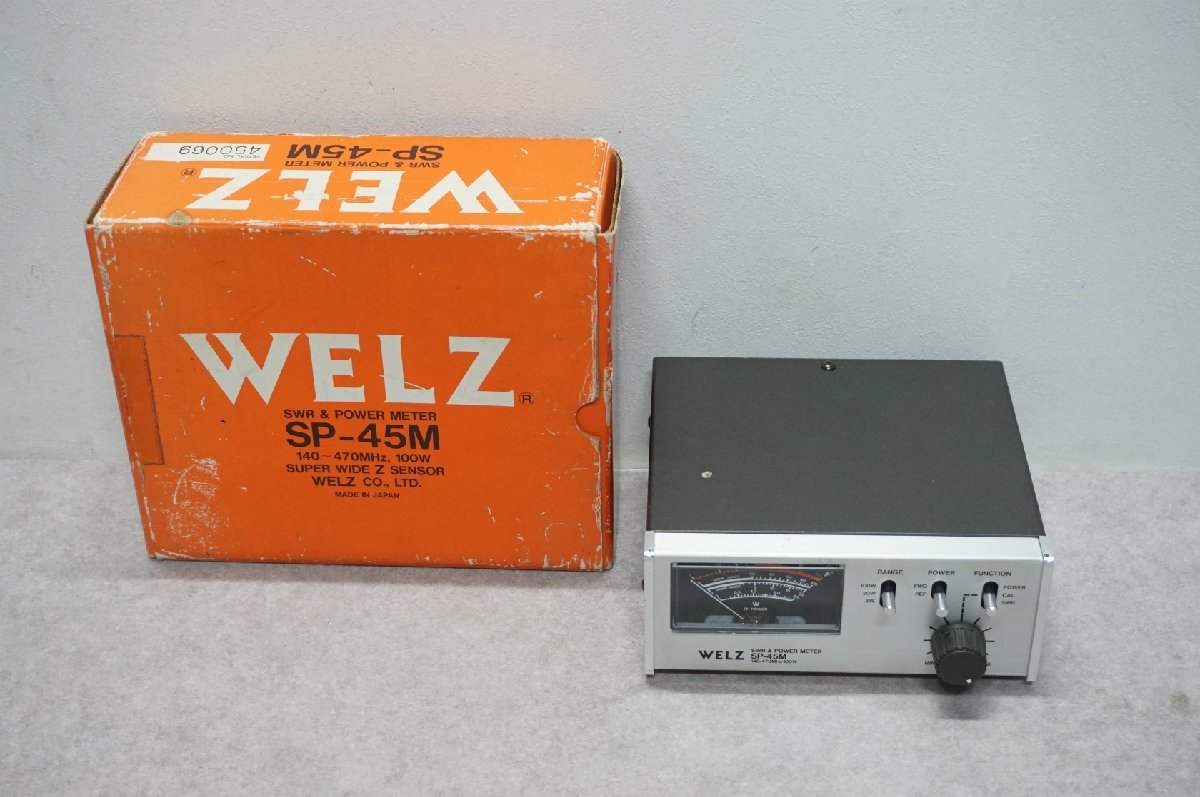 [SK][B4105960] WELZ SP-45M SWR & POWER METER 140-470MHZ 100W 元箱付き_画像1