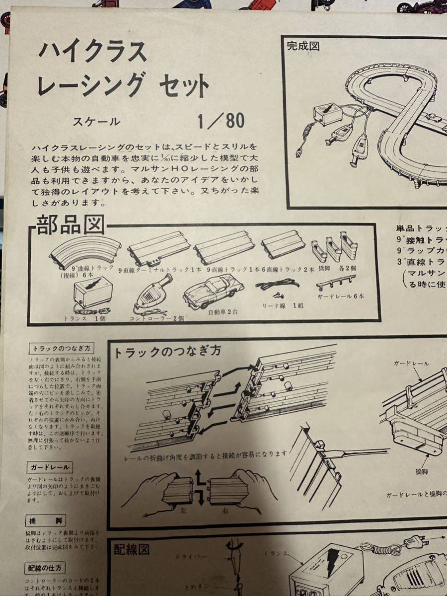 マルサン レーシングセット 当時物 昭和 レトロ ミニカー スロットカー ビンテージ 新品 未使用品 コルベット フェラーリ_画像10