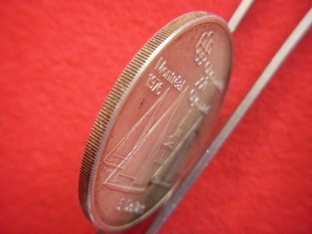 ♪世界の銀貨　CANADA ELIZABETH II 5 DOLLARS 1973- sailbcats kingston ( .925 silver ) 外径約38.95㎜　量目約24.51g　中古並品～_画像10