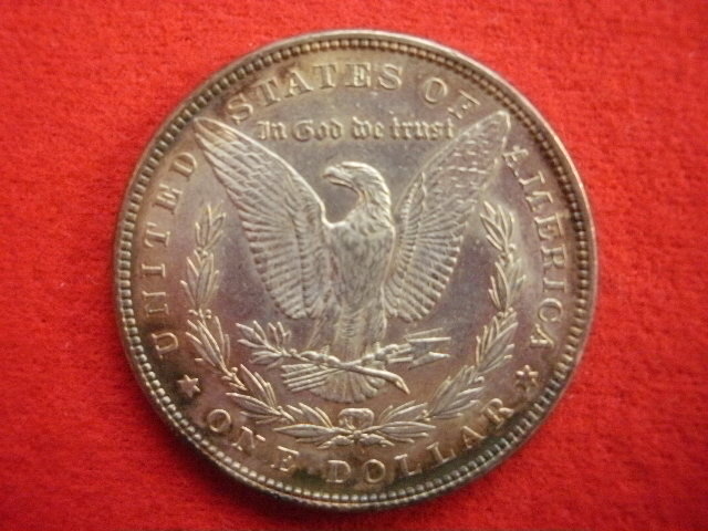 ☆世界の銀貨 UNITED STATES ( MORGAN ) ONE DOLLAR 1879- (90% silver)　外径約38.05㎜　量目約26.72g　中古並美品～_画像6