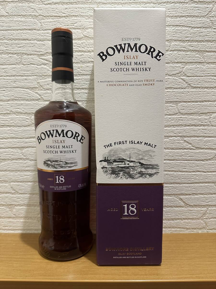 1円〜　BOWMORE 18y 旧ボトル　ボウモア 18年_画像1