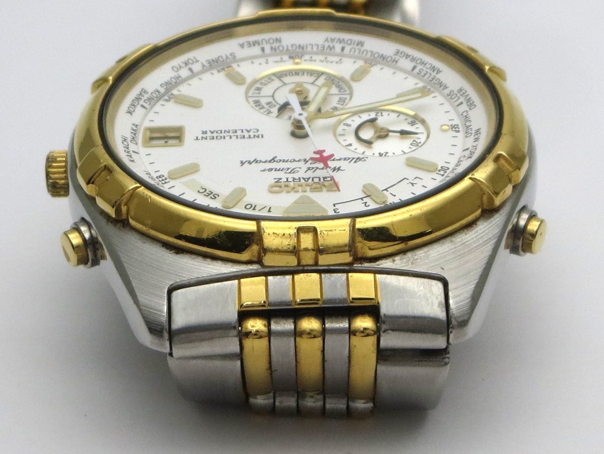 SEIKO 6M15-0020 ワールドタイマー　クォーツ クロノグラフ 時計 SEIKO 6M15-0020 ワールドタイマー クォーツ クロノグラフ 時計