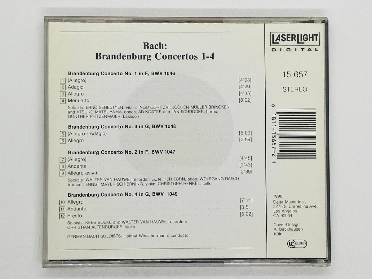 即決CD BACH BRANDENBURG CONCERTOS 1-4 / GERMAN BACH SOLOISTS / BAROQUE TREASURIES バッハ 15 657 Y42_画像2