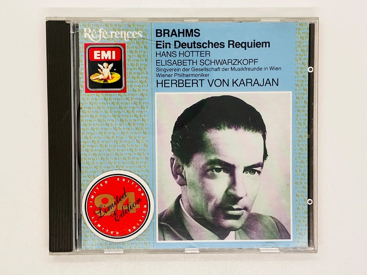 即決CD 西独盤 BRAHMS EIN DEUTSCHES REQUIEM / KARAJAN / ブラームス レクイエム カラヤン W.Germany 7 61010 2 Y05_画像1