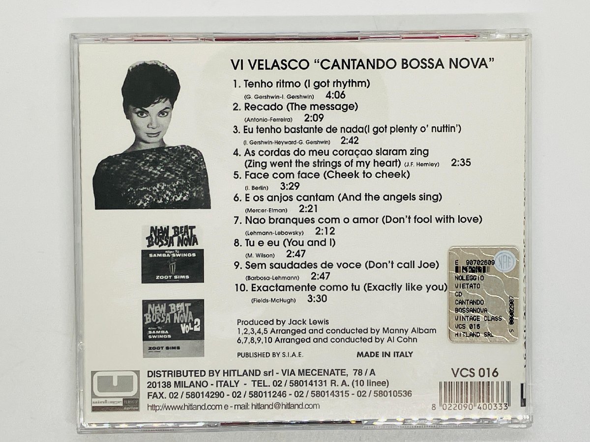 即決CD VI VELASCO / CANTANDO BOSSA NOVA / ヴァイ・ヴェラスコ / singing the bossa nova VCS016 Z01_画像2