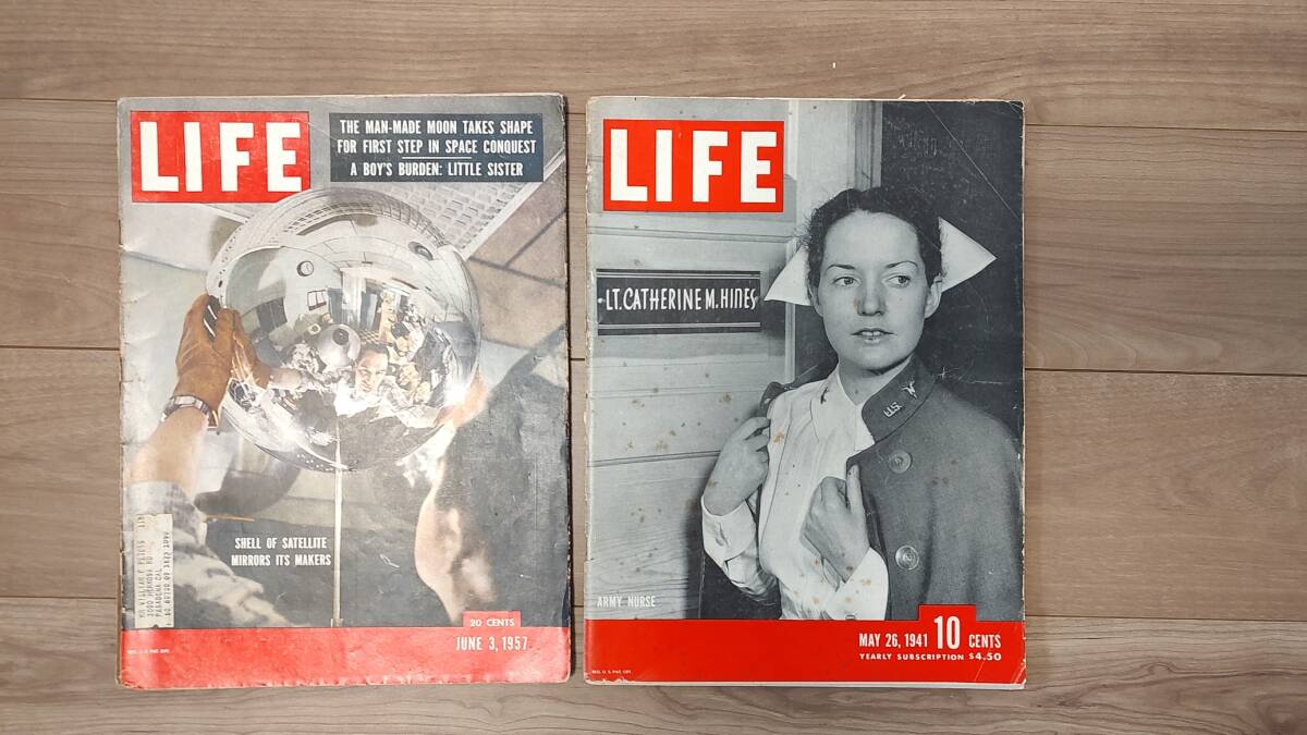 ◆◇ビンテージ雑誌 ライフ VINTAGE LIFE 1941・1957年マリリン・モンロー Marilyn・ディズニー スコードロンパッチ/マッコイズMcCOY'S◆◇_2冊セット