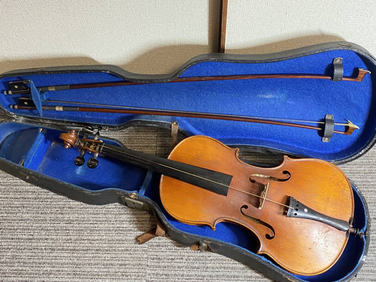 古いバイオリン　TRADE MARK MANUFACTURED BY M.SUZUKI 3012　詳細画像にて・・　【整2-21-5】_画像1