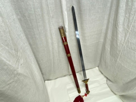 【中国剣】模造刀 太極拳 剣 中国武術 全長約94cm 総重量約600gの画像4