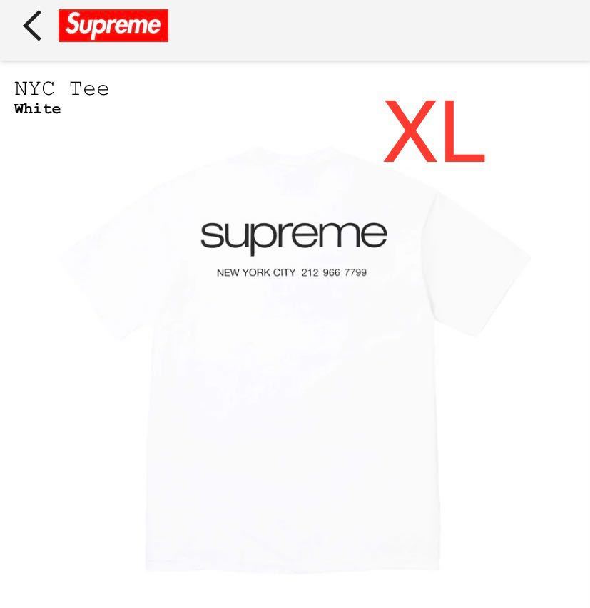 Supreme NYC Tee ホワイト XLサイズ Tシャツ BOX LOGO ボックスロゴ シュプリーム