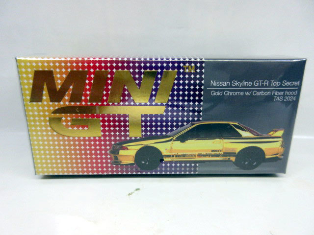 MINI GT 2024 東京オートサロン限定 NISSA SKYLINE GT-R トップシークレット ゴールド_画像1