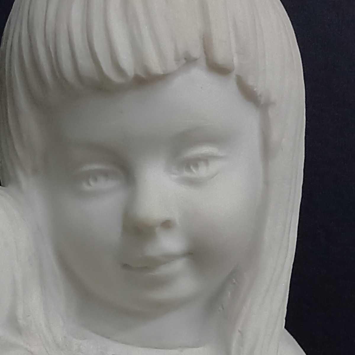 〈う809〉石膏像 女の子 人形 高さ約35cm オブジェ 置物 インテリア ガーデニング 美術品 オーナメント 彫刻 西洋 女児 人形 220715_画像6