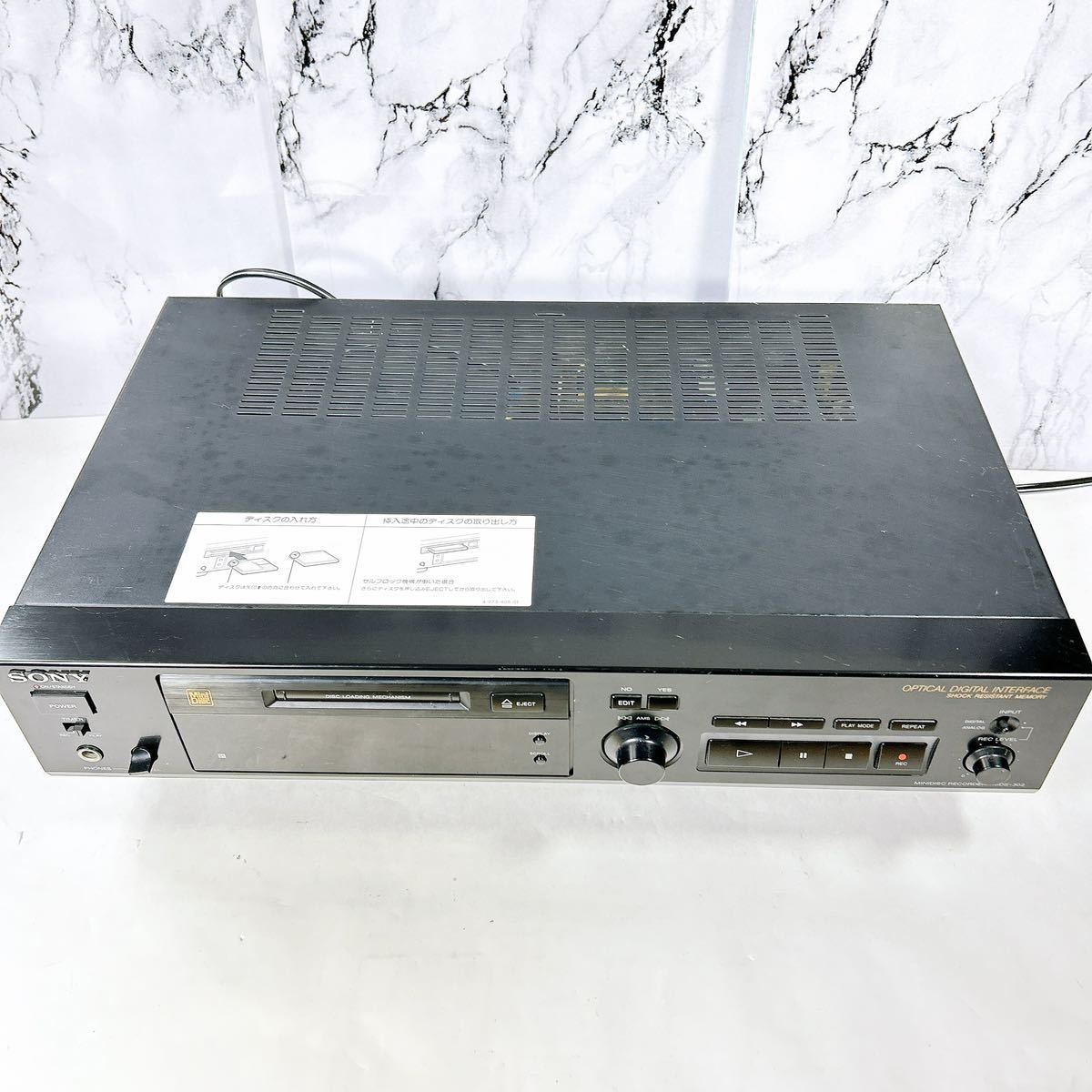 ★通電確認済み★ SONY MDS-302 ミニディスクレコーダー MDデッキ_画像3