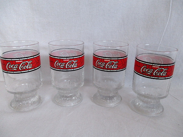 昭和レトロ 当時物　 コカ・コーラ　Coca-Cola グラス　タンブラー 4個_画像1