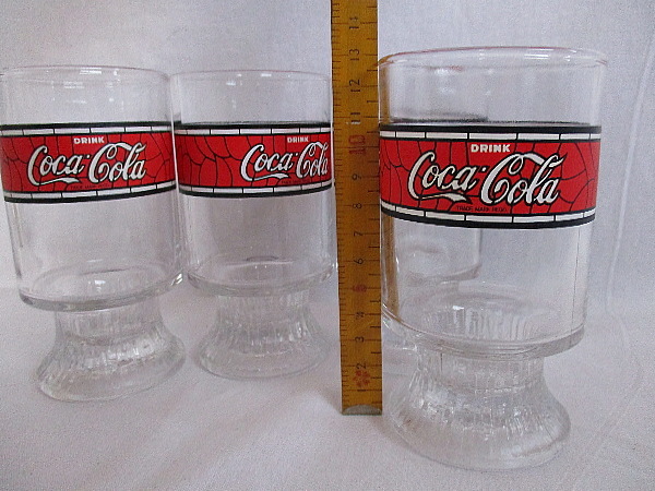 昭和レトロ 当時物　 コカ・コーラ　Coca-Cola グラス　タンブラー 4個_画像2