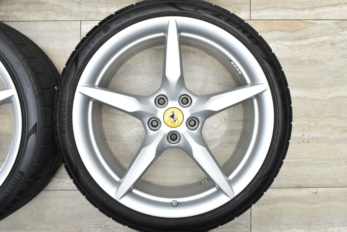 【正規品 美品】フェラーリ 488 GTB 純正 20in 9J +44.7 11J +38.5 PCD114.3 ピレリ P-ZERO 245/35R20 305/30R20 Ferrari 458 SPEEDLINE_画像4