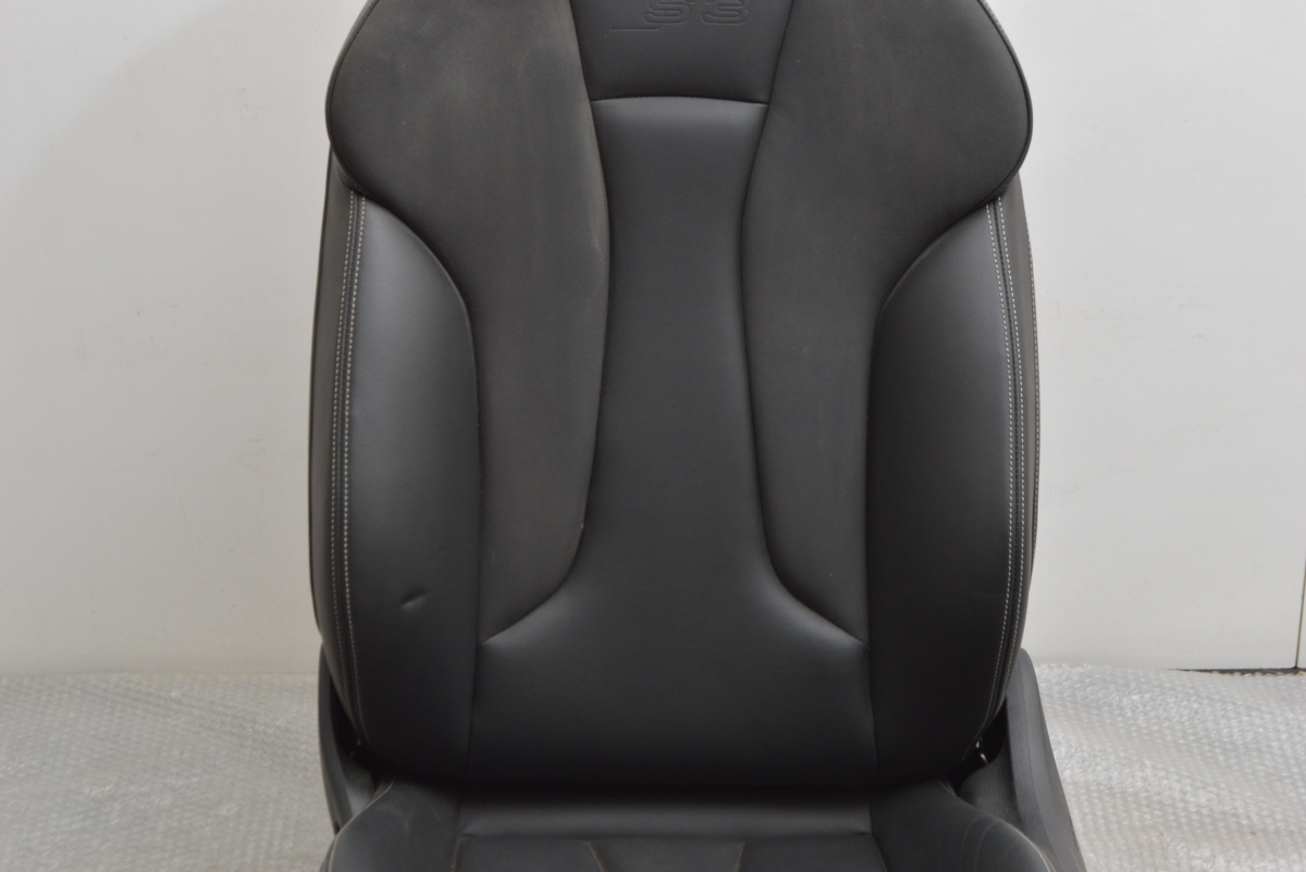 [ excellent level ]Audi Audi 8V S3 original front seat passenger's seat side left side product number :5Q4881105F electric leather white stitch Sportback sedan 