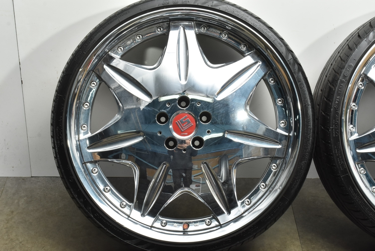 【 большой диаметр 】WORK LS207 22in 8.5J +45 PCD114.3  NANKANG  245/30R22  Alphard   Vellfire   Cima   Elgrand   быстрая доставка ...  доставка бесплатно 