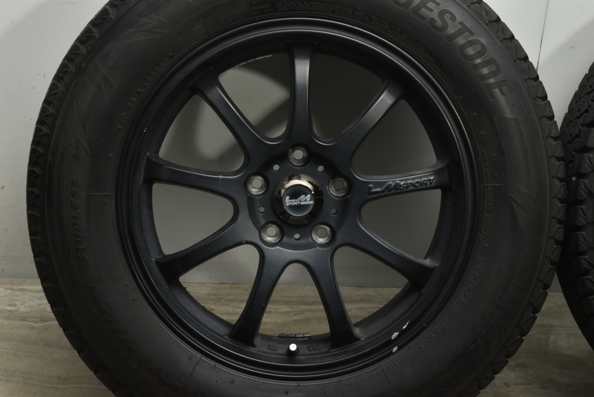 【マットブラック】レアマイスター LMスポーツ ファイナル 17in 7.5J +50 PCD114.3 DM-V3 225/65R17 エクストレイル レガシィアウトバックの画像5